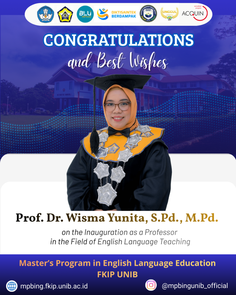 Prof. Dr. Wisma Yunita, M.Pd. Officially Inaugurated as Professor in English Language Teaching