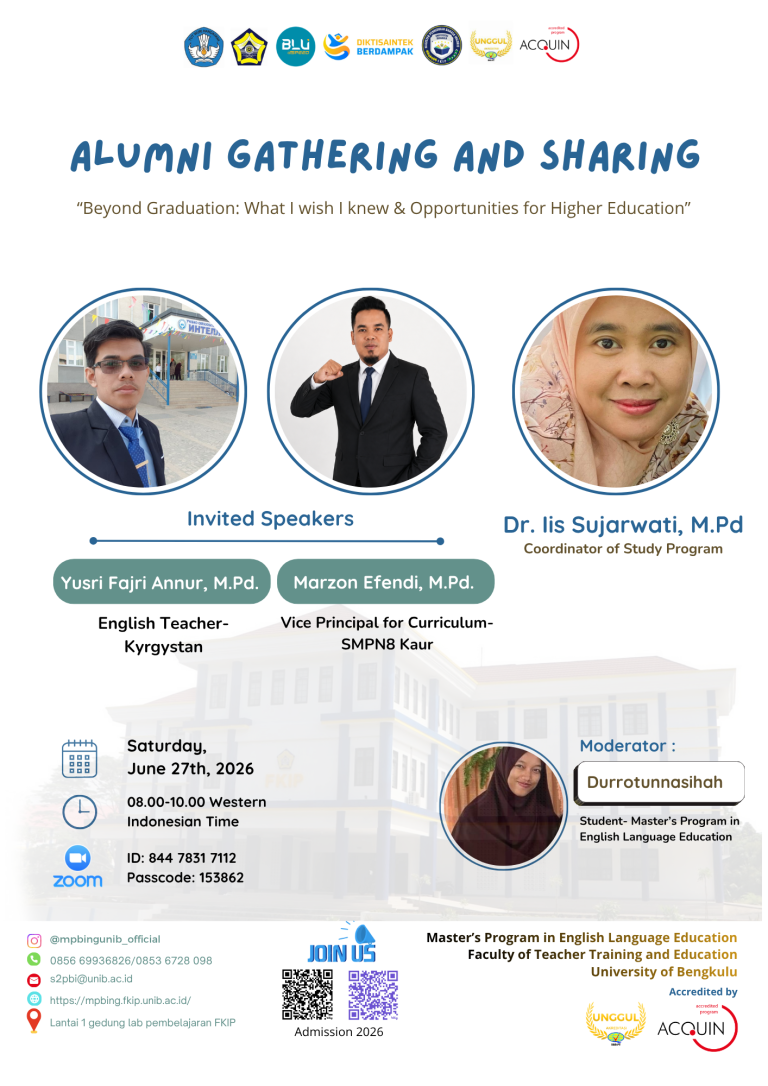 MPBIng Universitas Bengkulu to Hold Alumni Gathering and Sharing 2026